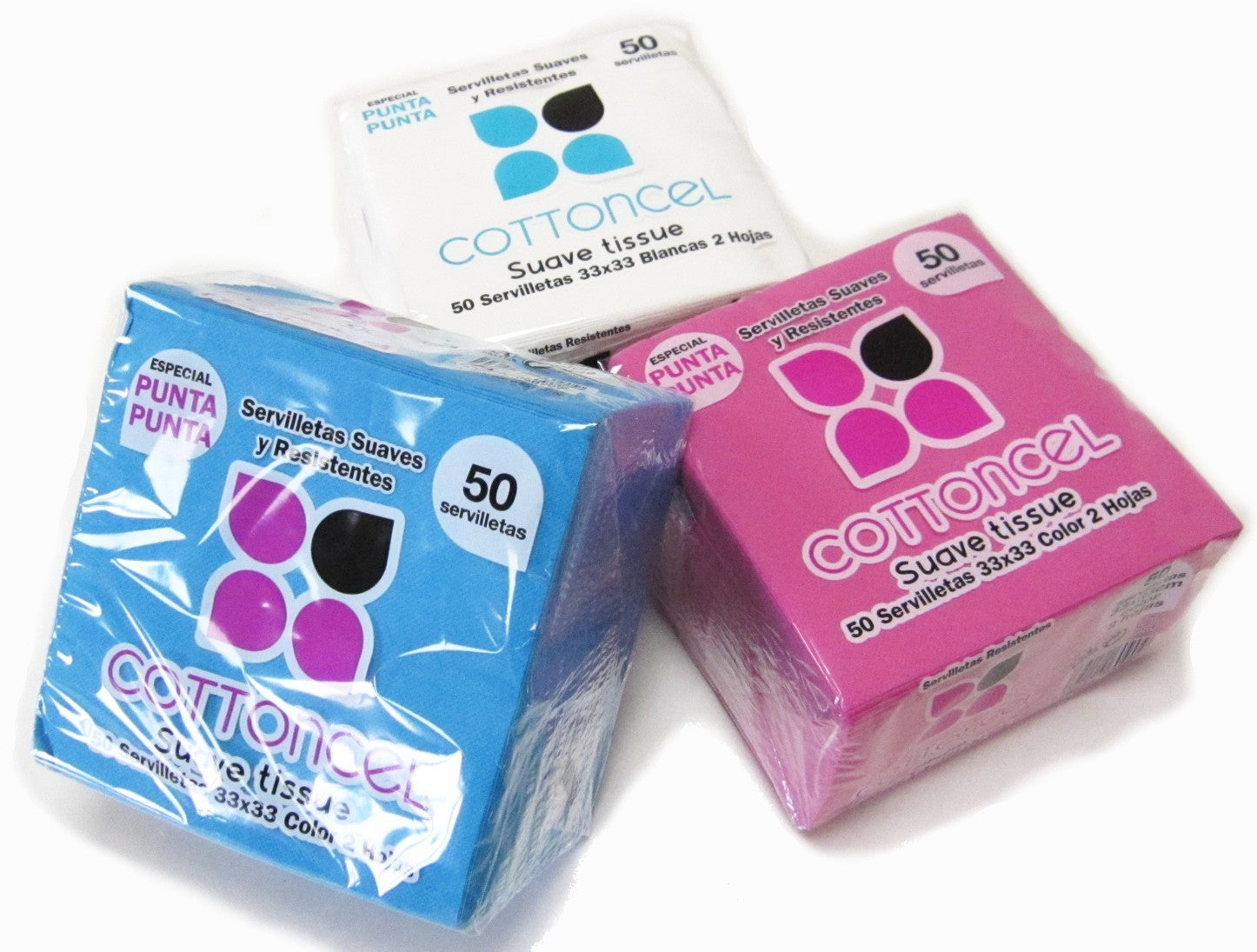 SERVILLETAS 33X33 2 CAPAS-48P-50H (PUNTA-PUNTA)