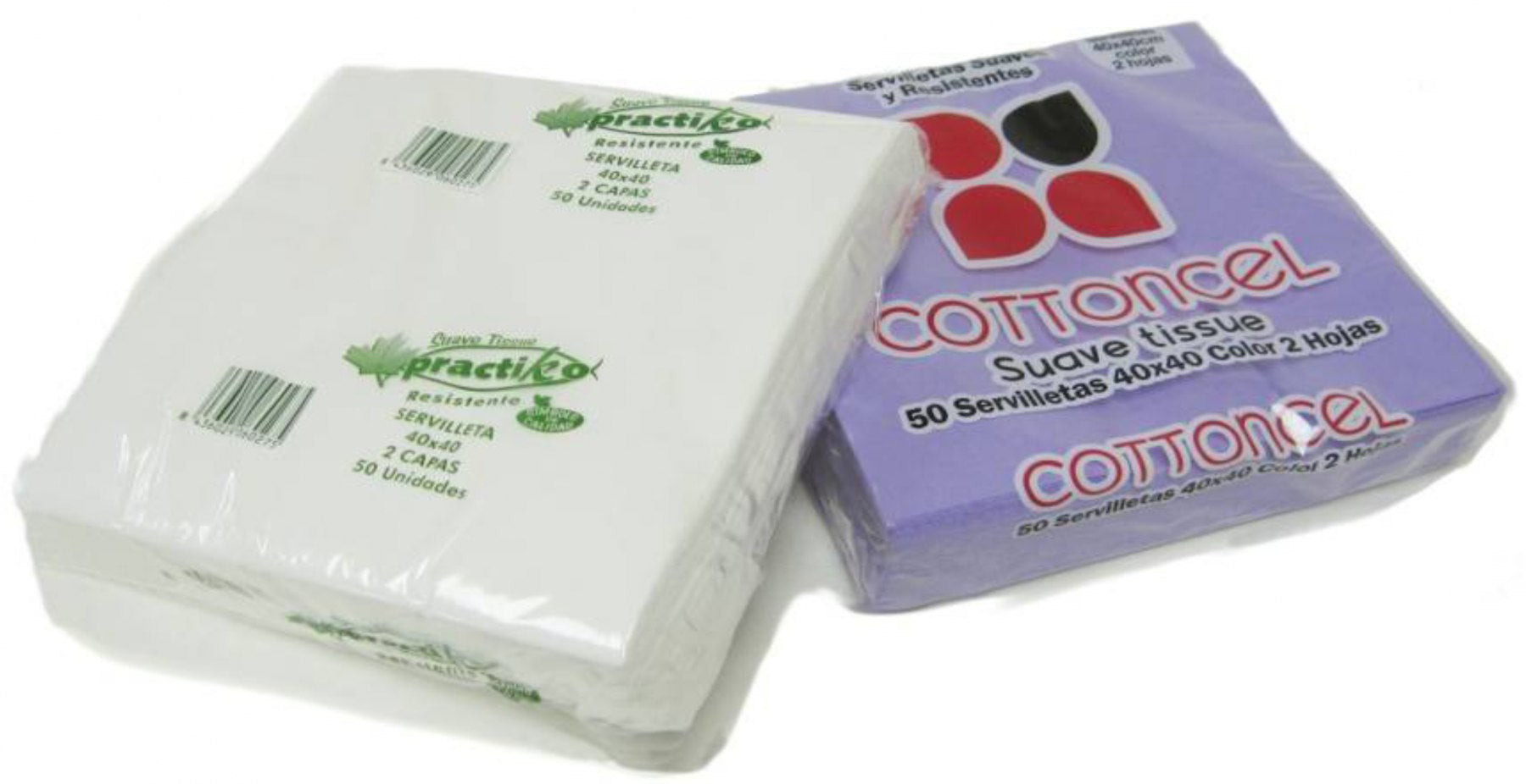 SERVILLETAS TISSUE 40X40-48P-50H (BLANCO) 2 CAPAS